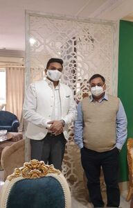 Dr. Abhijit Bhaumik with Hon Consul of Maldives Ramkrishna Jaiswal